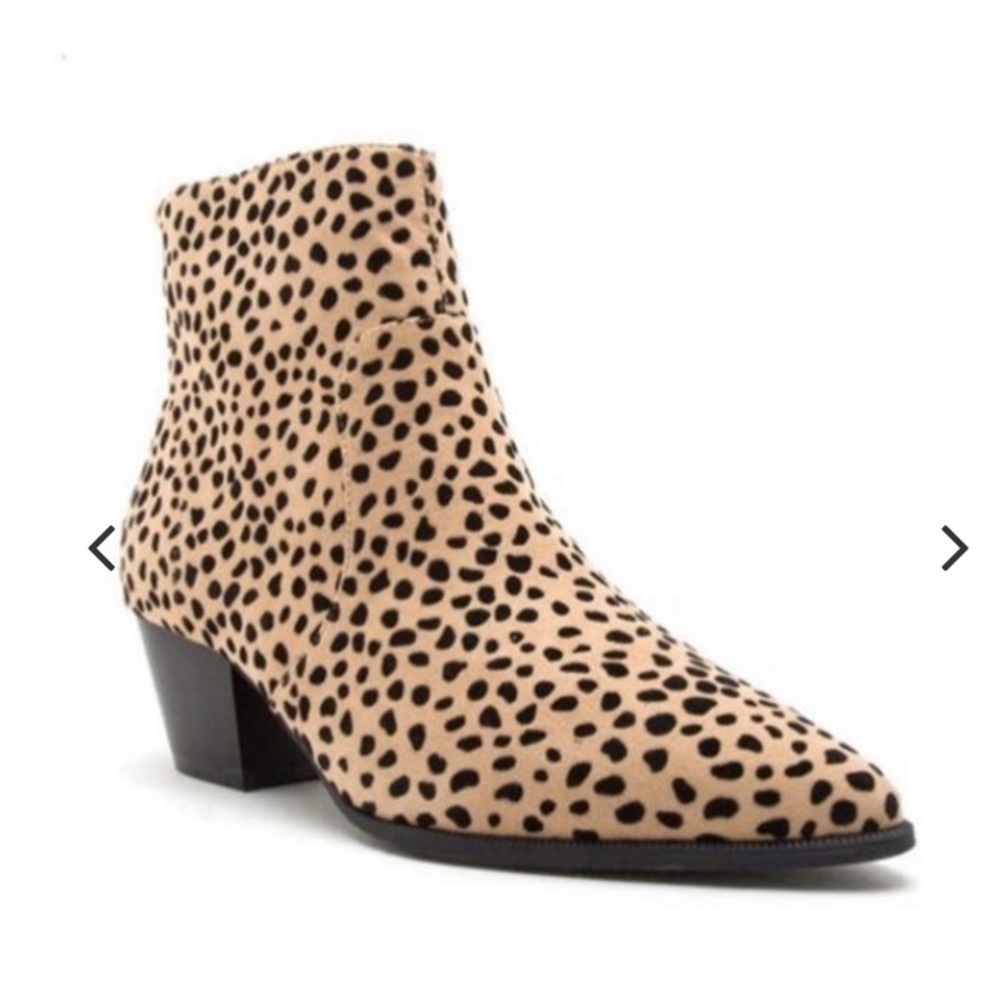 Leopard print booties